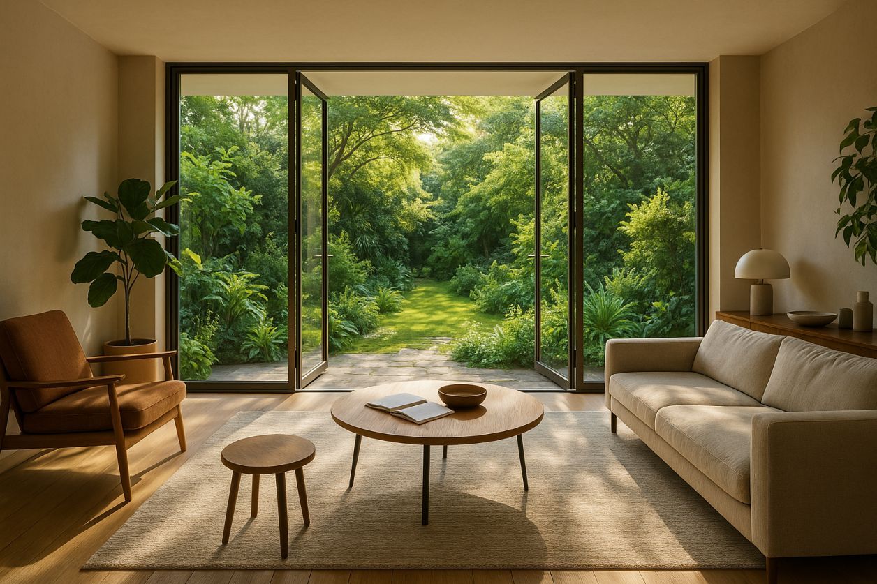 Harmonie parfaite entre intérieur et jardin