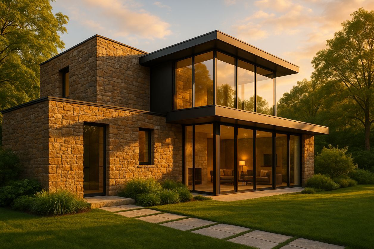 Maison moderne traditionnelle : l'équilibre parfait