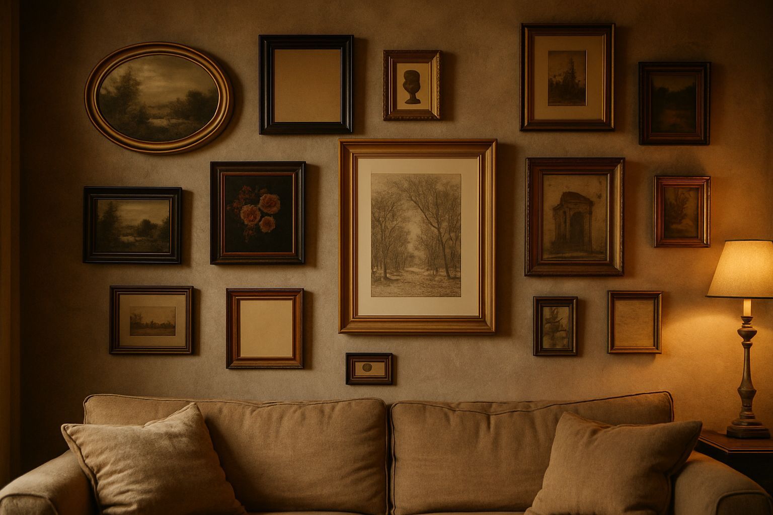 Mur de cadres : mix and match réussi