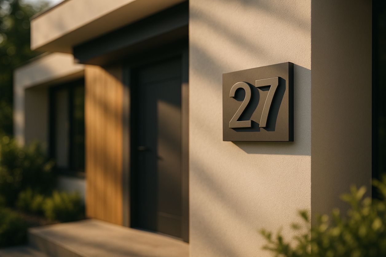 Plaque numéro maison design unique à créer