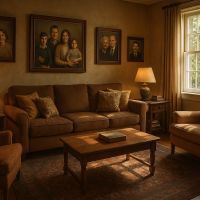 Un portrait de famille unique à la maison